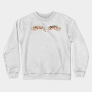 Eyelashes - rose gold glitter Crewneck Sweatshirt